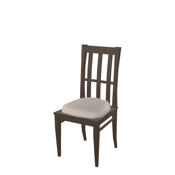 Chair, Wood, Brown 3D model. Free for use. - Image 1
