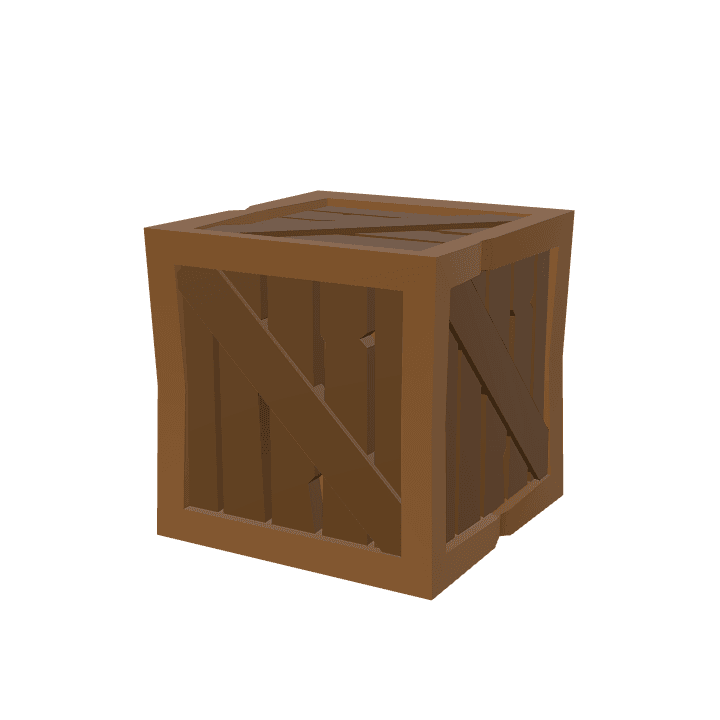 Crate, Wood, Brown 3D model. Free for use. - Image 1
