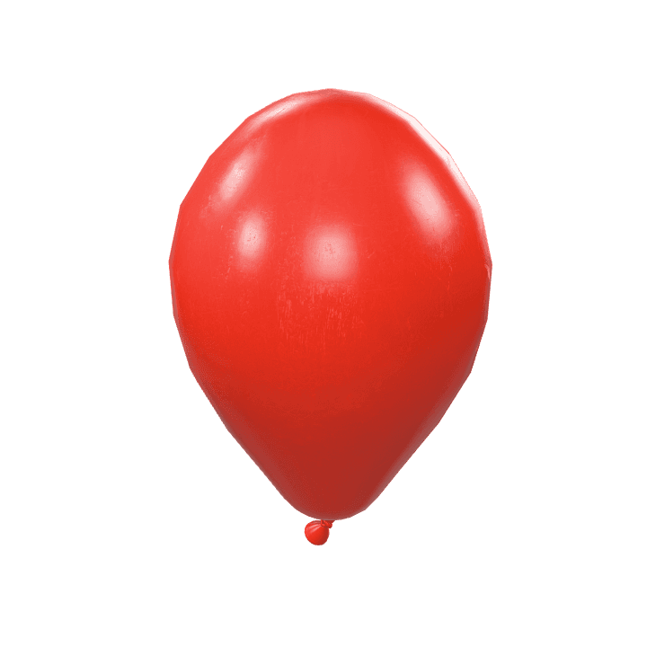 Balloon, Party, Celebration 3D model. Free for use. - Image 1