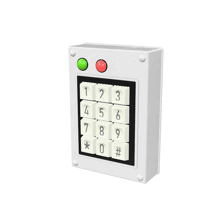 Keypad-lock, Door-lock, Security 3D model. Free for use. - Image 1