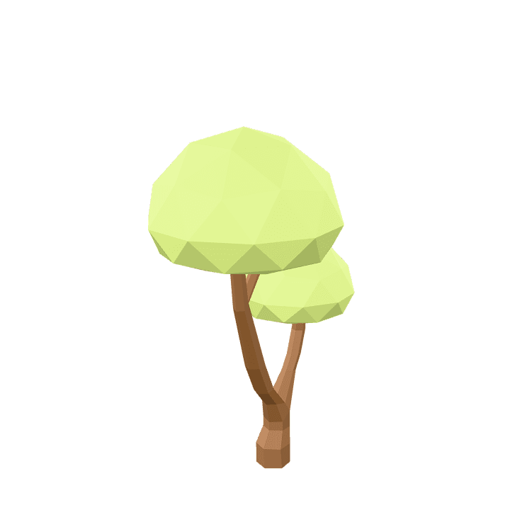 Tree, Green, Brown 3D model. Free for use. - Image 1