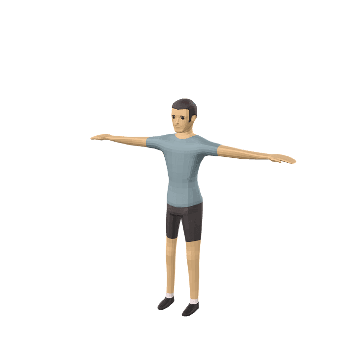 Male-character, Man, Stylized 3D model. Free for use. - Image 1