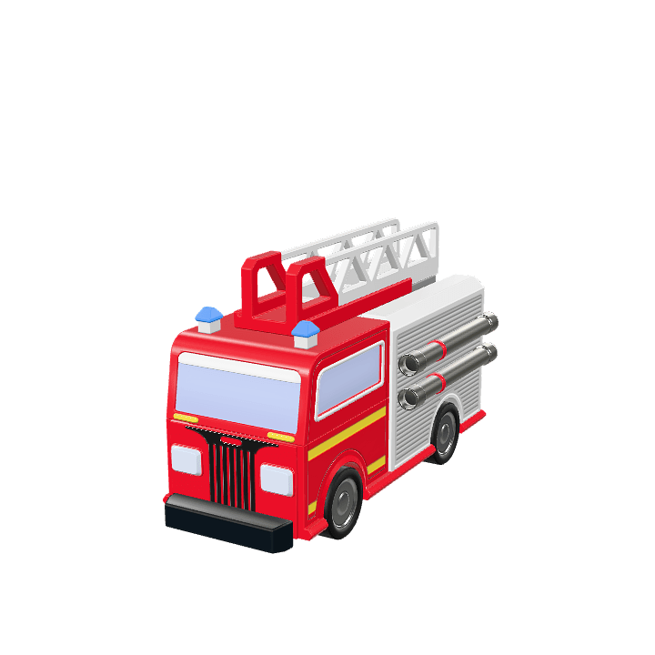 Fire truck, Emergency vehicle, Rescue truck 3D model. Free for use. - Image 1