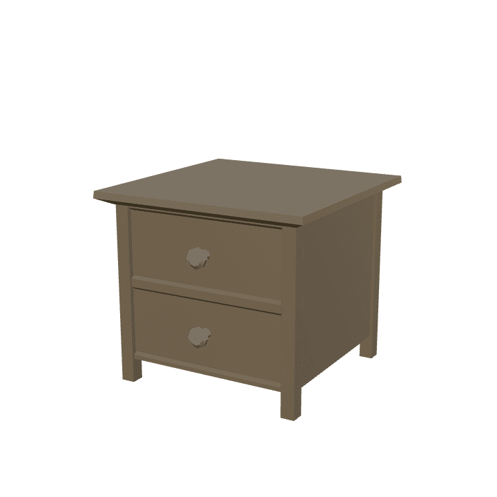 Nightstand, Bedside-table, Wood 3D model. Free for use. - Image 1