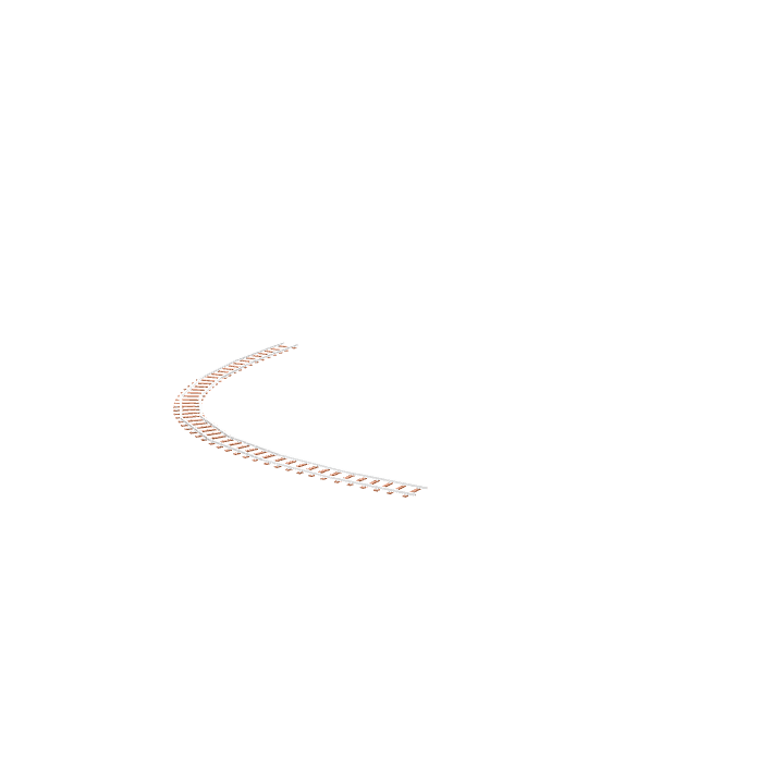 Railway-track, Track, Curve 3D model. Free for use. - Image 1