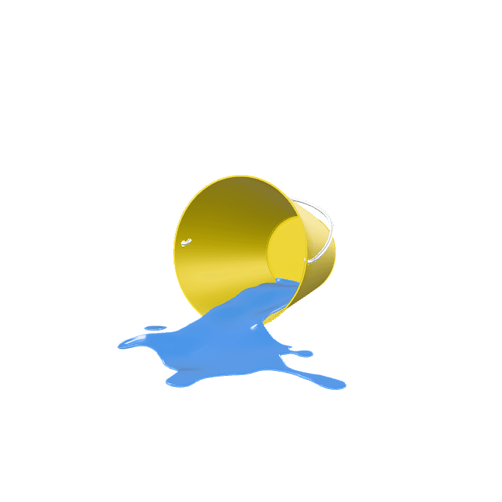 Bucket, Water, Spill 3D model. Free for use. - Image 1