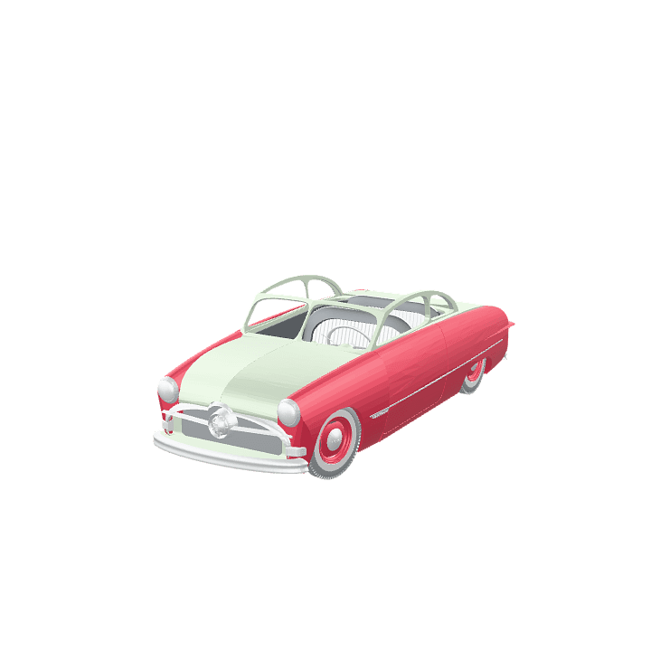 Car, Automobile, Vintage 3D model. Free for use. - Image 1