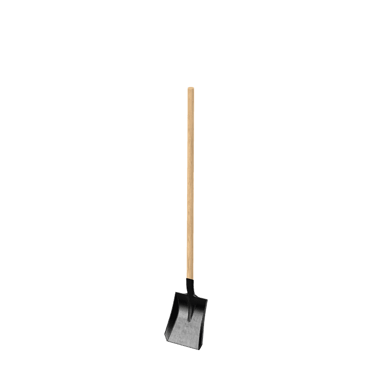Shovel, Square point shovel, Flat shovel 3D model. Free for use. - Image 1