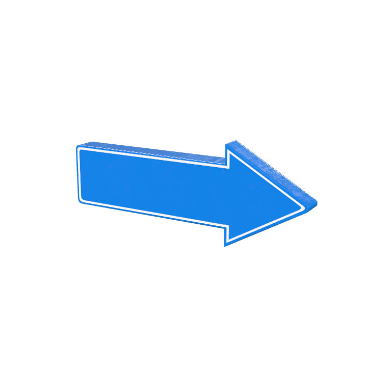 Arrow, Blue, Direction 3D model. Free for use. - Image 1