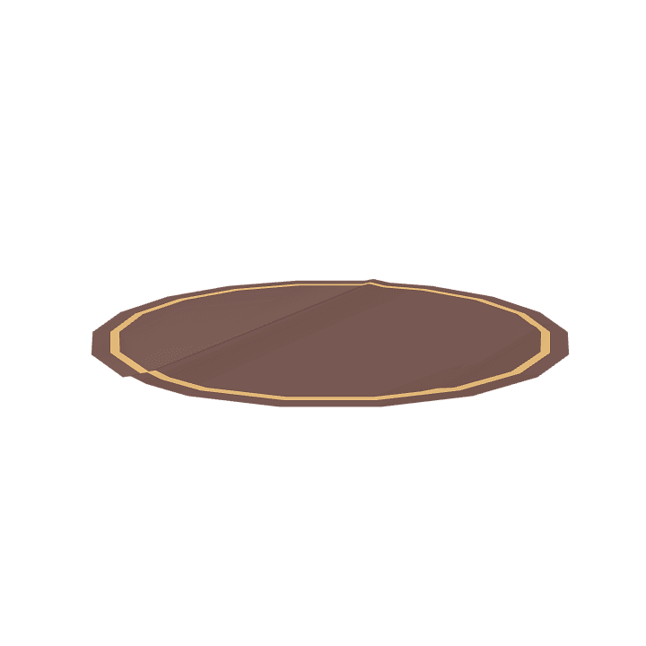 Carpet, Rug, Round 3D model. Free for use. - Image 1