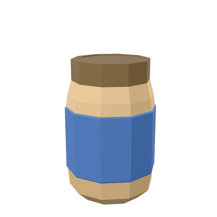 Peanut-butter, Food, Brown 3D model. Free for use. - Image 1