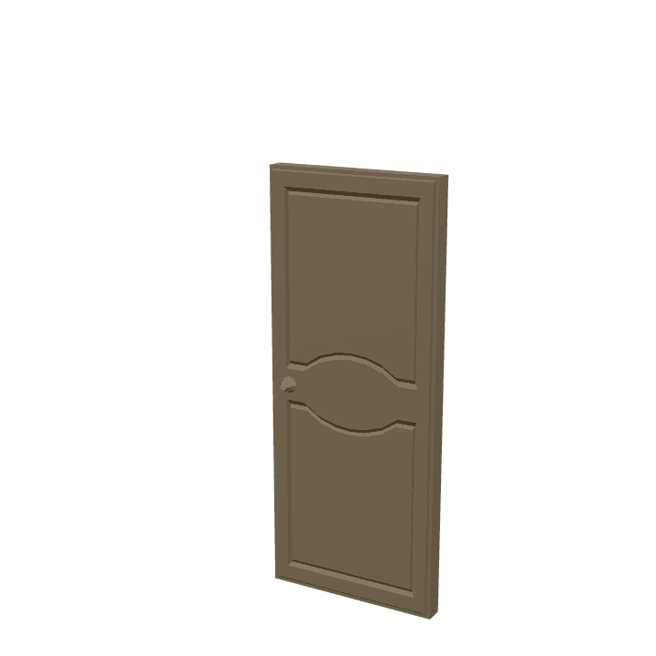 Door, Wood, Brown 3D model. Free for use. - Image 1
