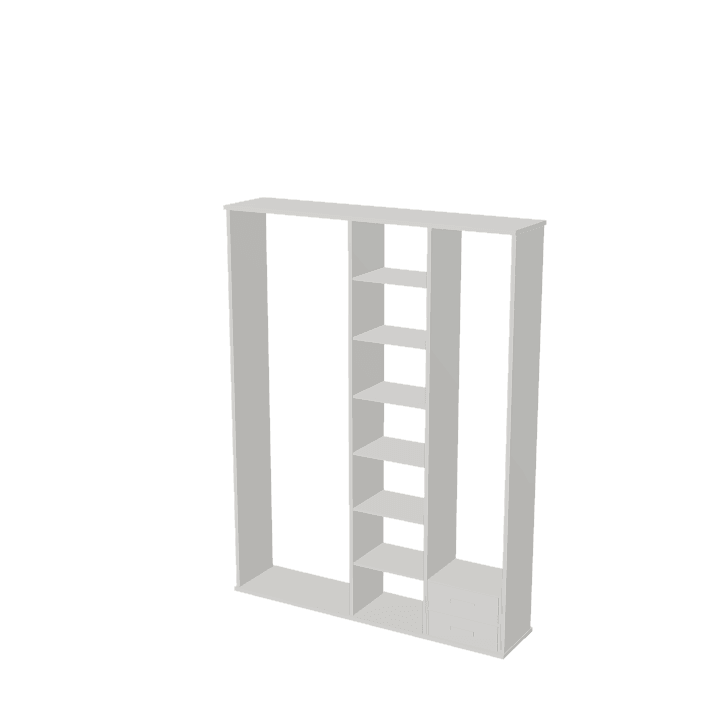 Large-shelf, Shelf, Wood 3D model. Free for use. - Image 1