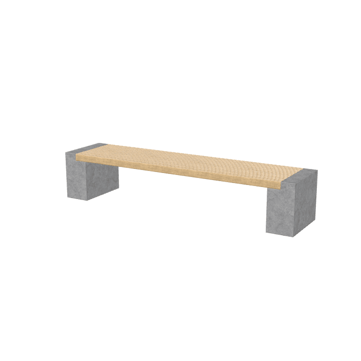 Bench, Wood, Park 3D model. Free for use. - Image 1