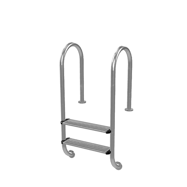 Pool-ladder, Ladder, Swimming-pool 3D model. Free for use. - Image 1