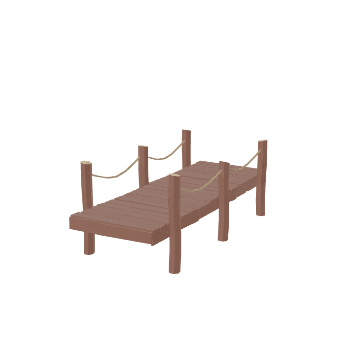 Long-dock, Dock, Wood 3D model. Free for use. - Image 1