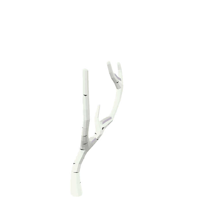 Birch-tree, Dead, Snow 3D model. Free for use. - Image 1