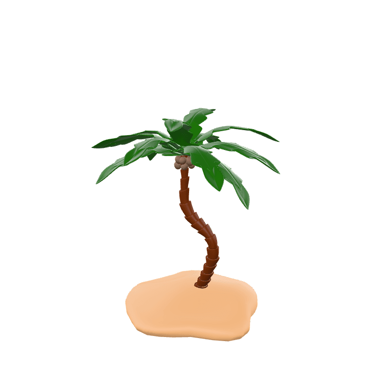 Palma, Tropical, Tree 3D model. Free for use. - Image 1