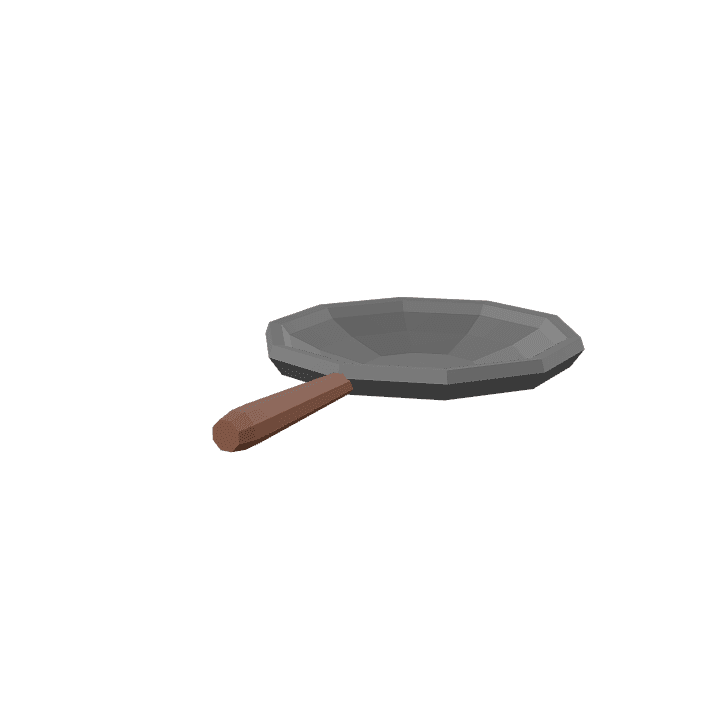 Frying-pan, Pan, Kitchenware 3D model. Free for use. - Image 1
