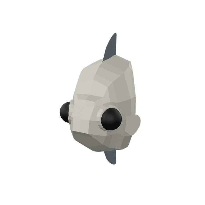 Sunfish, Fish, Orange 3D model. Free for use. - Image 1