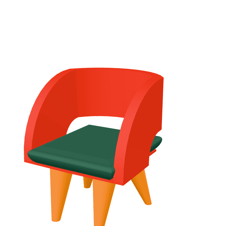 Chair, Furniture, Café 3D model. Free for use.