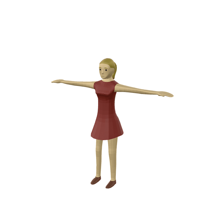 Female-character, Woman, Stylized 3D model. Free for use. - Image 1