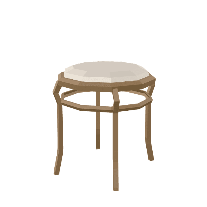 Stool, Furniture, Wood 3D model. Free for use. - Image 1