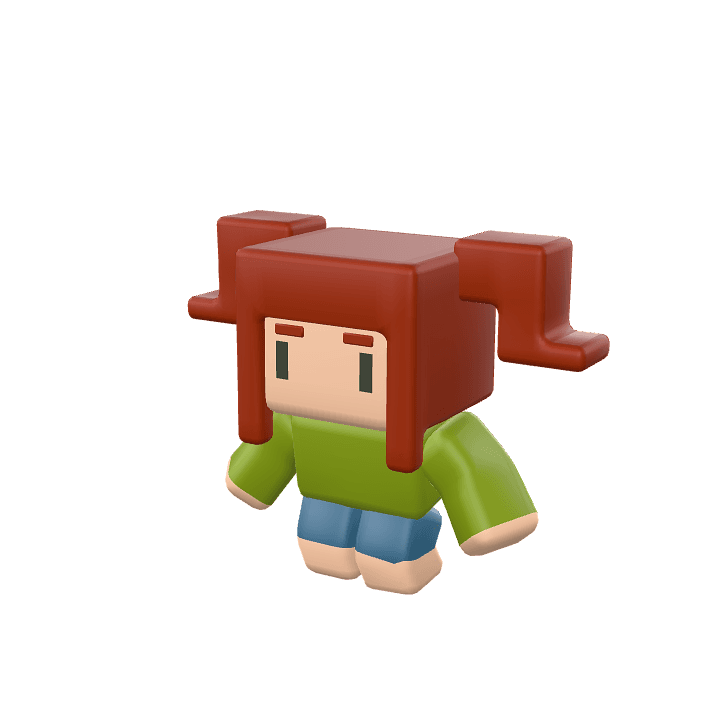 Female-character, Woman, Girl 3D model. Free for use. - Image 1