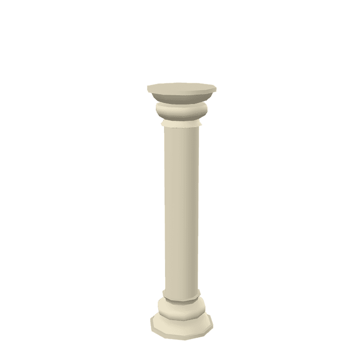 Round-column, Column, Stone 3D model. Free for use. - Image 1