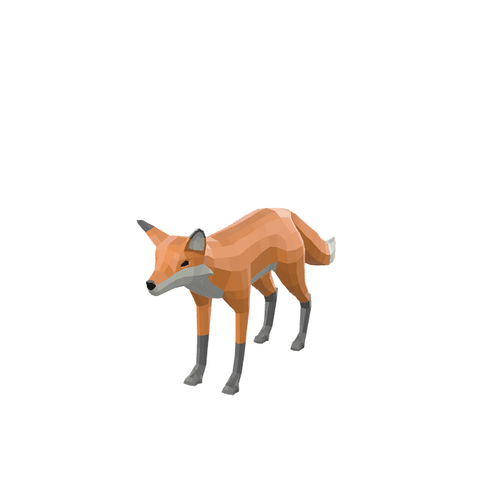 Fox, Animal, Red 3D model. Free for use. - Image 1