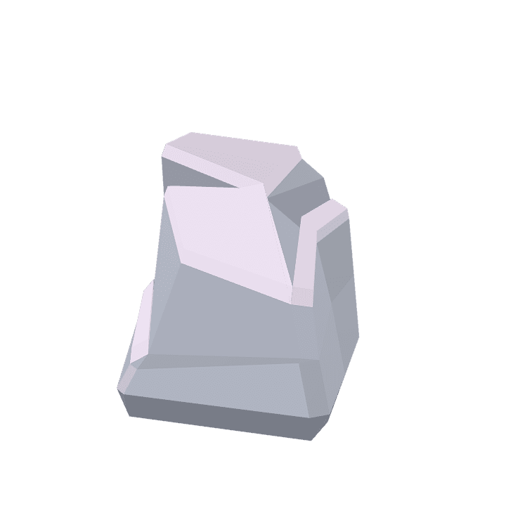 Snowy-rock, Rock, Stone 3D model. Free for use. - Image 1