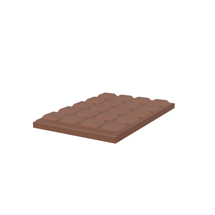 Chocolate-bar, Chocolate, Food 3D model. Free for use. - Image 1