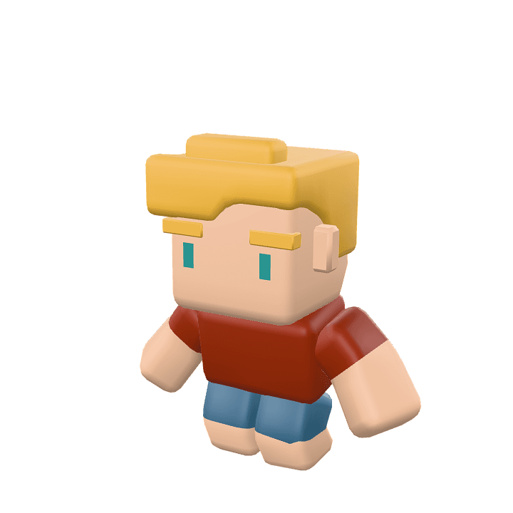 Male-character, Man, Boy 3D model. Free for use. - Image 1