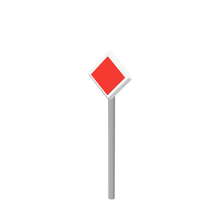Traffic-sign, Sign, Road 3D model. Free for use. - Image 1