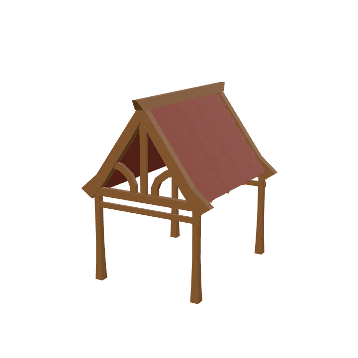 Gazebo, Garden, Structure 3D model. Free for use. - Image 1