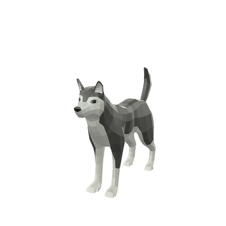 Husky, Dog, Animal 3D model. Free for use. - Image 1