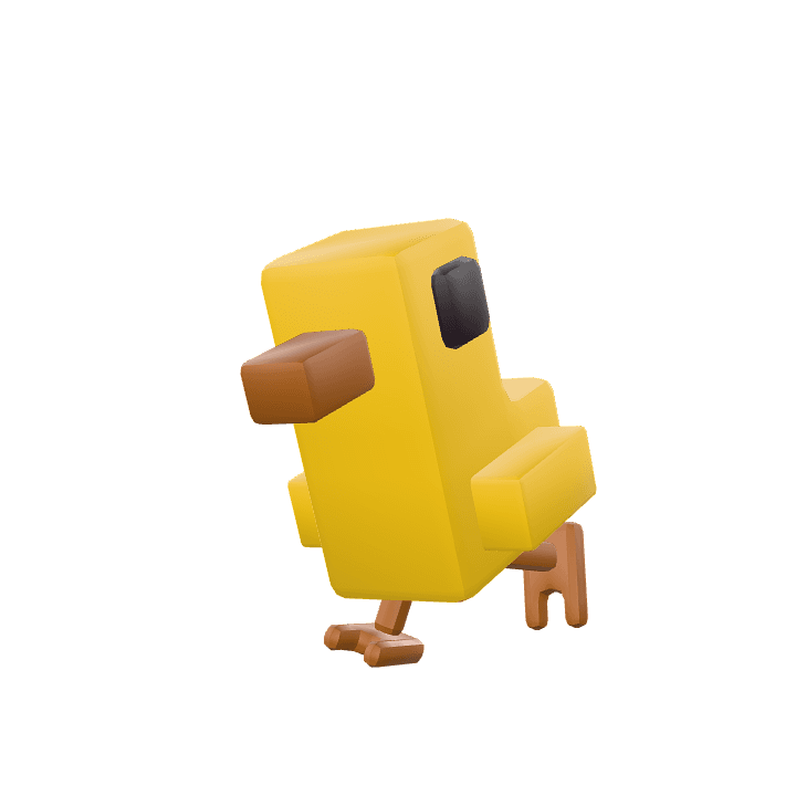 Chick, Bird, Animal 3D model. Free for use. - Image 1