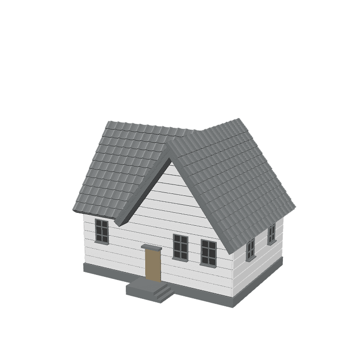 House, Building, Home 3D model. Free for use. - Image 1