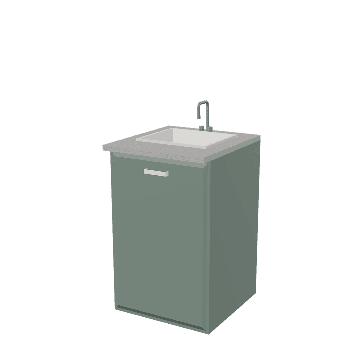 Kitchen-sink, Sink, Metal 3D model. Free for use. - Image 1
