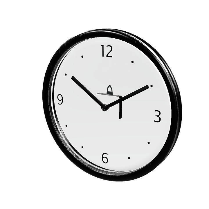 Wall-clock, Clock, Time 3D model. Free for use.