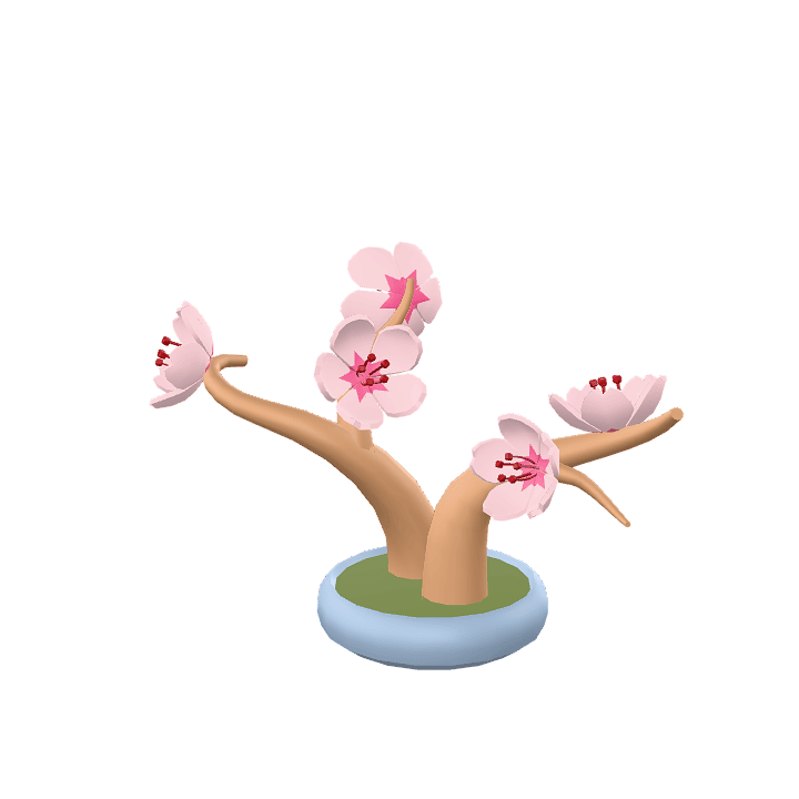 Sakura-tree, Cherry-blossom-tree, Tree 3D model. Free for use. - Image 1