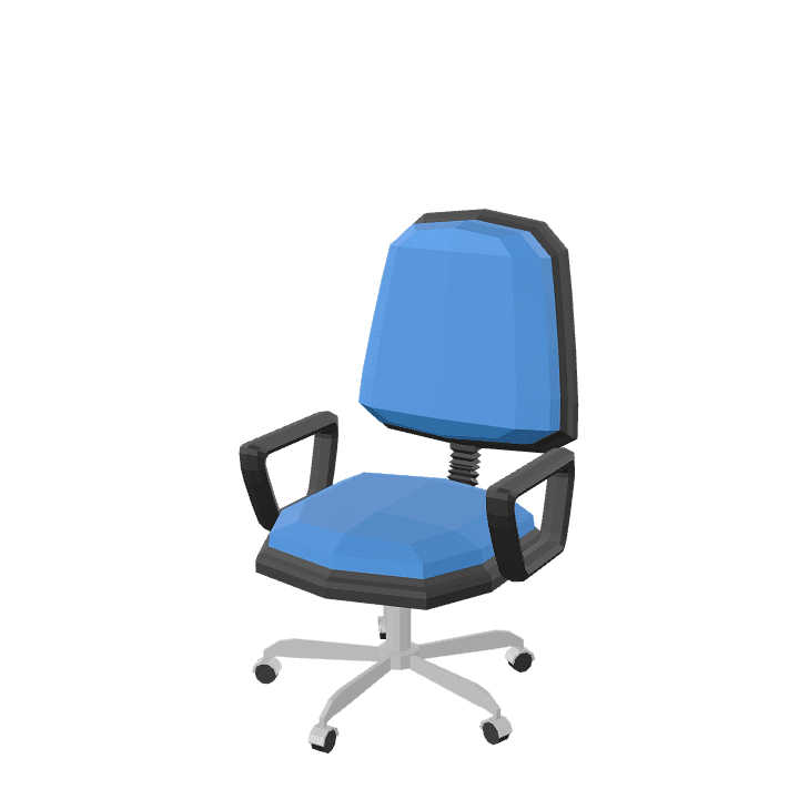 Office-chair, Chair, Black 3D model. Free for use. - Image 1