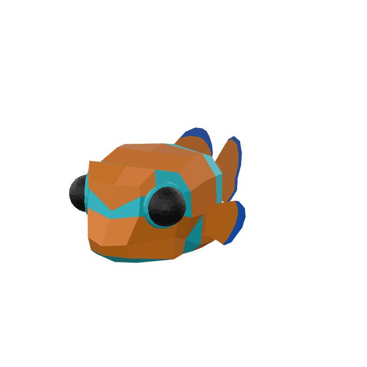 Mandarin-fish, Fish, Colorful 3D model. Free for use. - Image 1