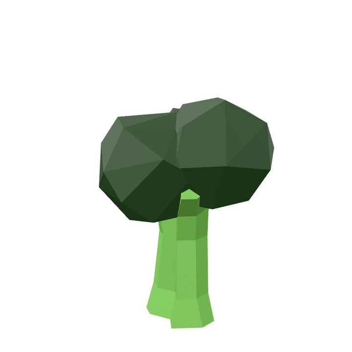 Broccoli, Vegetable, Green 3D model. Free for use. - Image 1