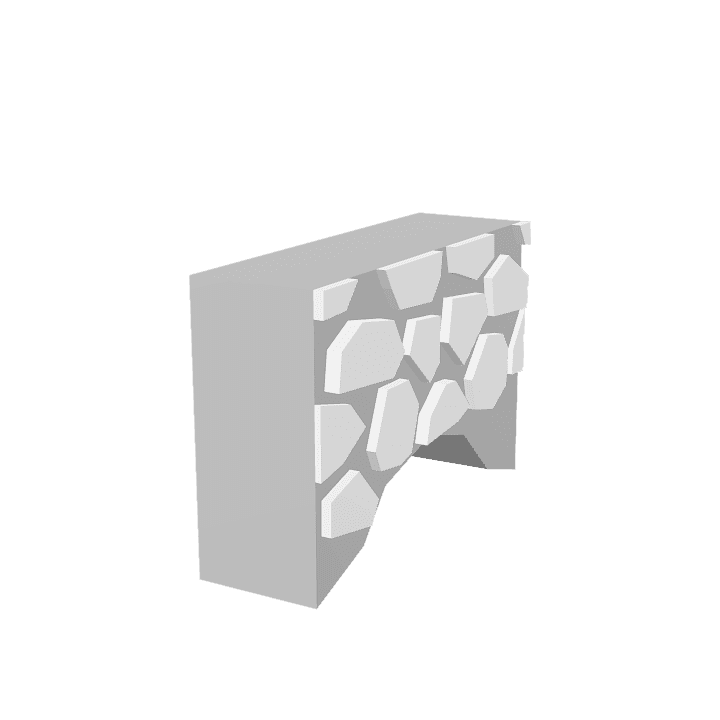 Modular-stone-wall, Entrance-top, Stone-wall 3D model. Free for use. - Image 1