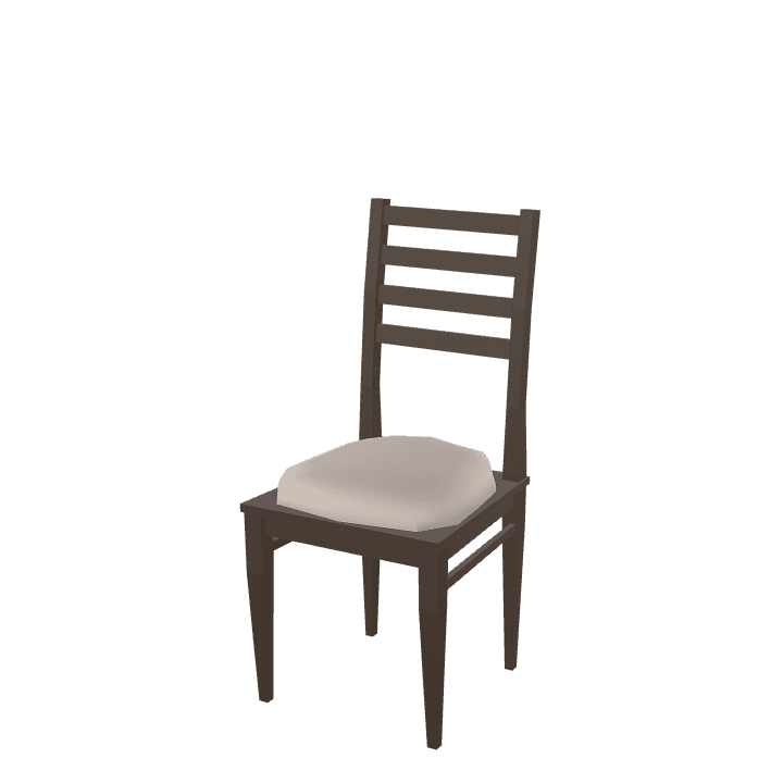 Chair, Wood, Brown 3D model. Free for use. - Image 1