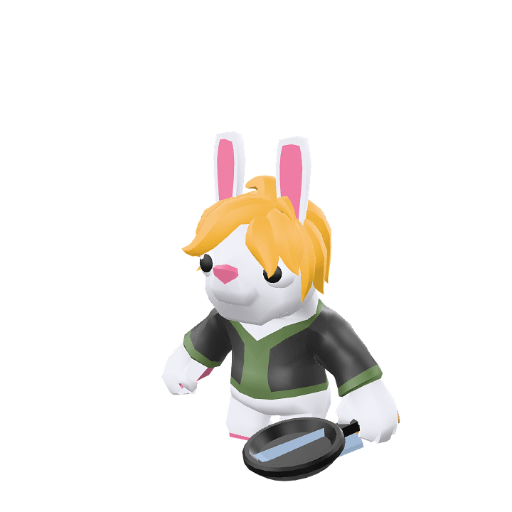 Blond-rabbit, Rabbit, Animal 3D model. Free for use.