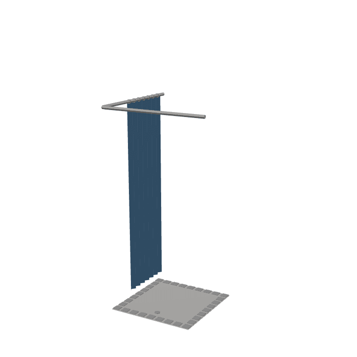 Shower, Bathroom, White 3D model. Free for use. - Image 1