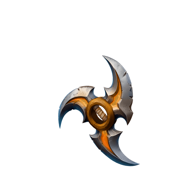 Huriken, Throwing star, Magic weapon 3D model. Free for use.