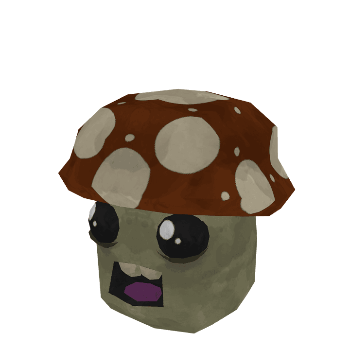 Mushroom, Fungi, Brown 3D model. Free for use. - Image 1